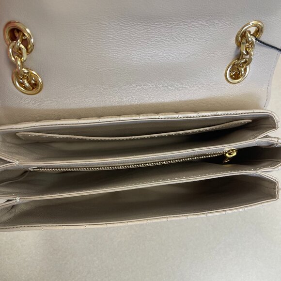 CELINE C Chain Quilted Calfskin Leather Shoulder Bag - Nude - Preowned - Picture 4 of 16